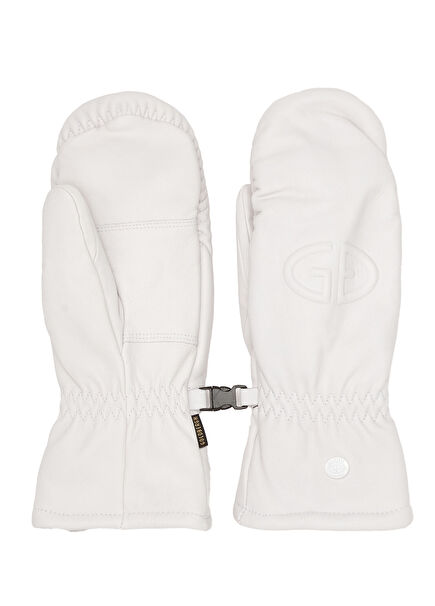 Hilja White Women's Leather Ski Gloves