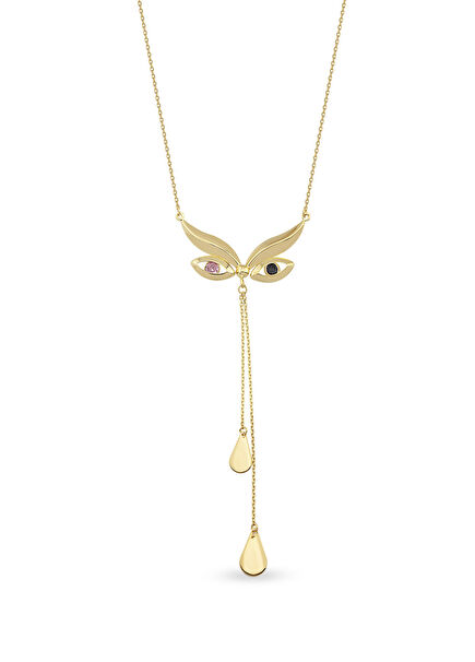 Cat Fire Women's Gold Plated Necklace