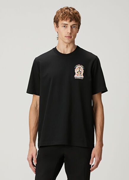 Siyah Organik Pamuk T-shirt