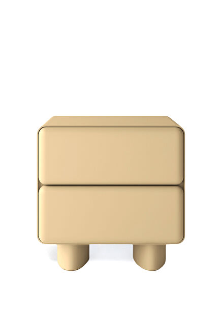 Chunky Beige Nightstand