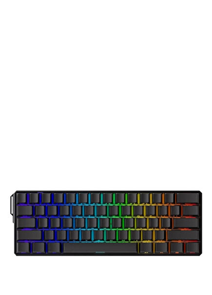 Monsgeek FUN60 Ultra Shine-Through Black Hall Effect Manyetik Switch ARGB Hotswap Mekanik Gaming Klavye