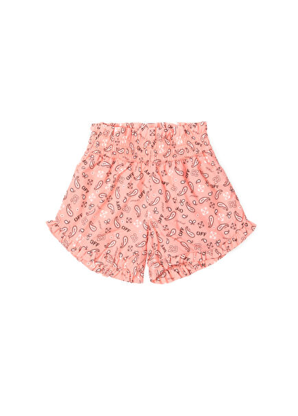 Multi-Colored Paisley Patterned Girls' Shorts