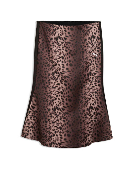 T7 Leo Luxe Track Midi Kadın Etek