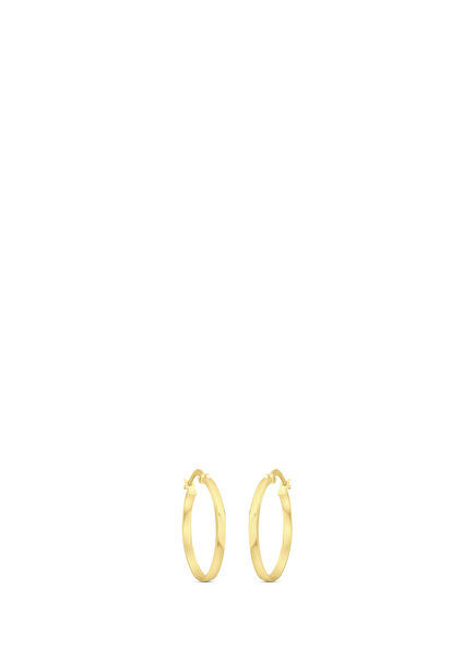 Circle 14 Karat Gold Women's Gold Hoop Earrings