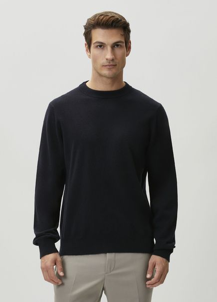 Navy Blue Wool Sweater