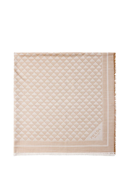 Brown Silk and Wool Women's Shawl