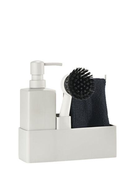 Warm Grey 4 Piece Dishwashing Kit