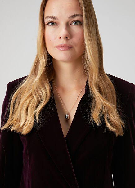 Amorphous segmented women's long chain necklace