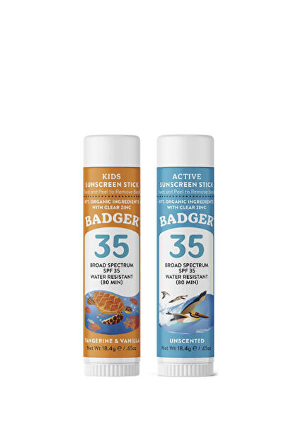 Kids Sunscreen Stick 18,4 gr & Active Sunscreen Stick 18,4 gr SPF35 2'li Çocuk Güneş Kremi 