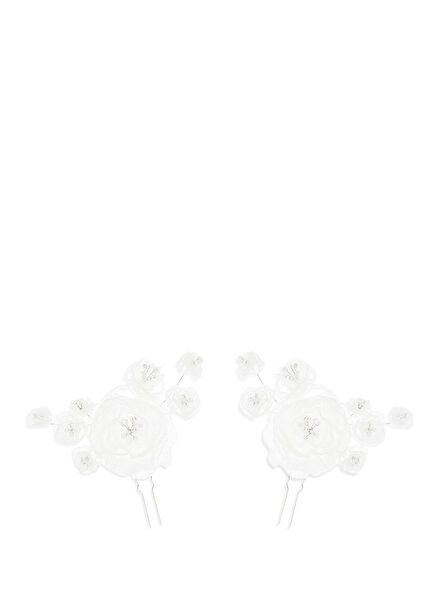 Sisly Beyaz Çiçek Kadın Saç Aksesuarı 