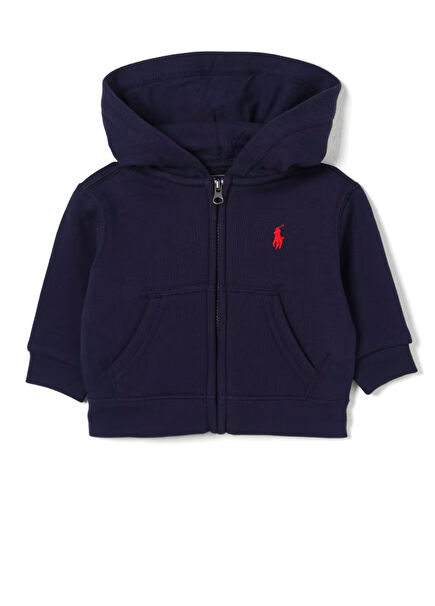 Blue Hooded Baby Girl Sweatshirt