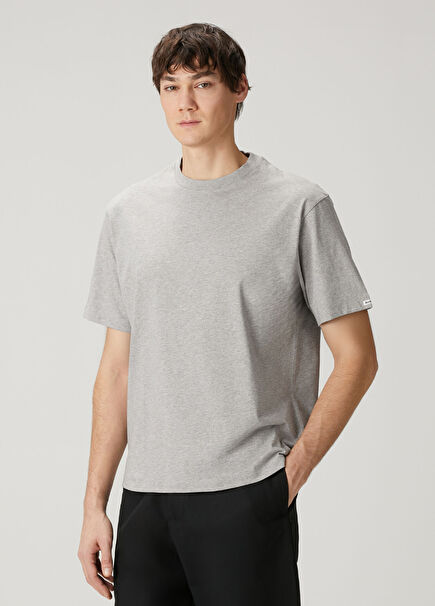Gri Organik Pamuk T-shirt