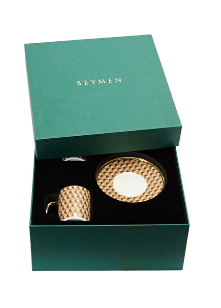 Monogram 2li Porselen Türk Kahvesi Seti