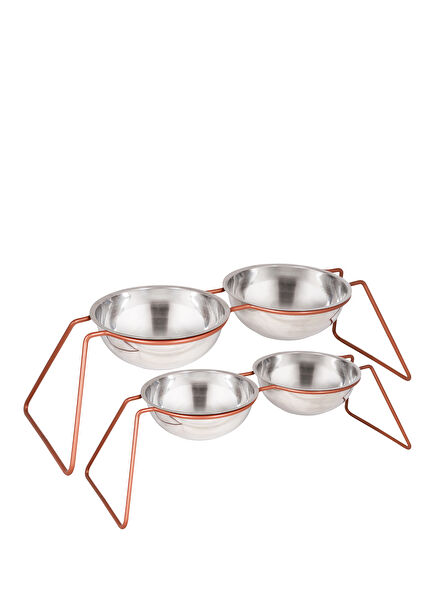Copper M/L Turuncu Çelik Köpek Mama ve Su Kabı 
