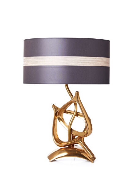 Arvella Kalp Gold Bronz Pirinç Abajur