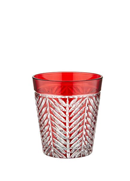 Lanza Kırmızı Kristal Viski Bardağı