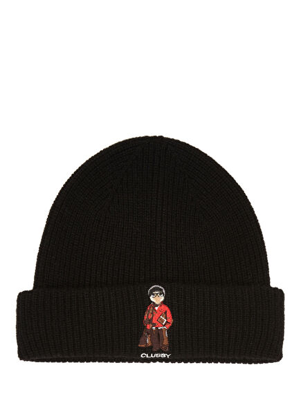 Clubby Black Men's Wool Beanie
