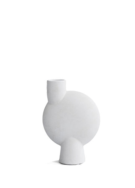 Sphere White Ceramic Vase