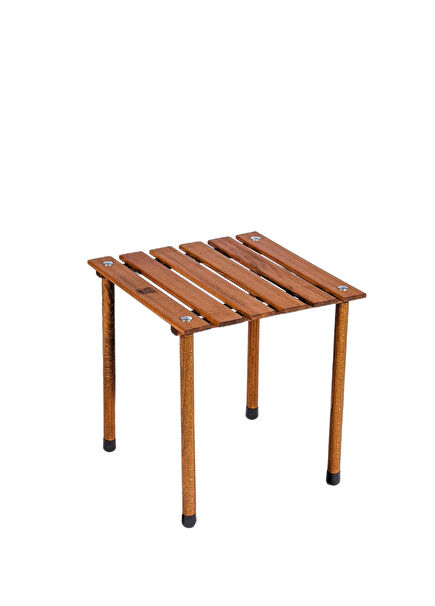Wooden Brown Folding Camping Table 40x40x40 cm
