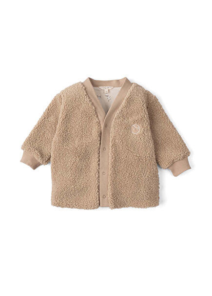 Wellsoft Bej Pamuk Desenli Unisex Çocuk Hırka 