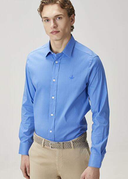 Comfort Fit Blue Shirt