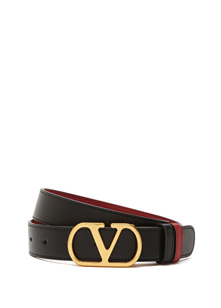 Black Women's Leather Belt