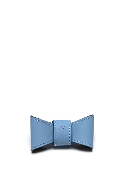 Deri Mavi Köpek Papyon