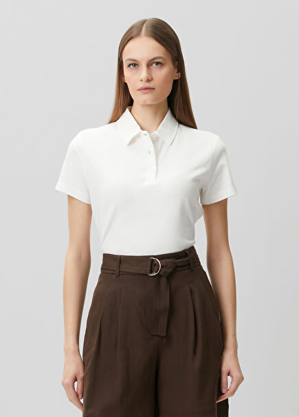 Beyaz Pike Polo T-shirt