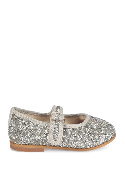 Glow Silver Girl Ballet Flats