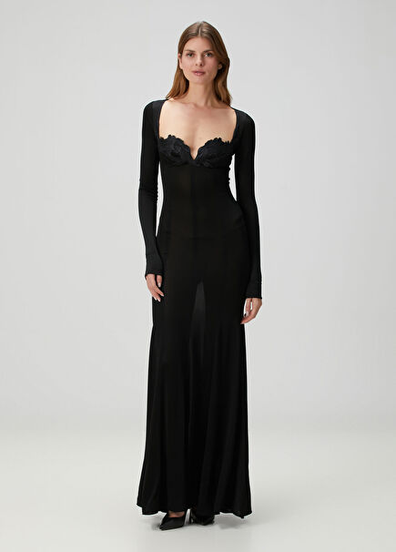 Black Maxi Evening Dress