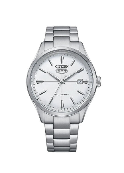 NH8391-51AE Metallic Grey Steel Unisex Wristwatch