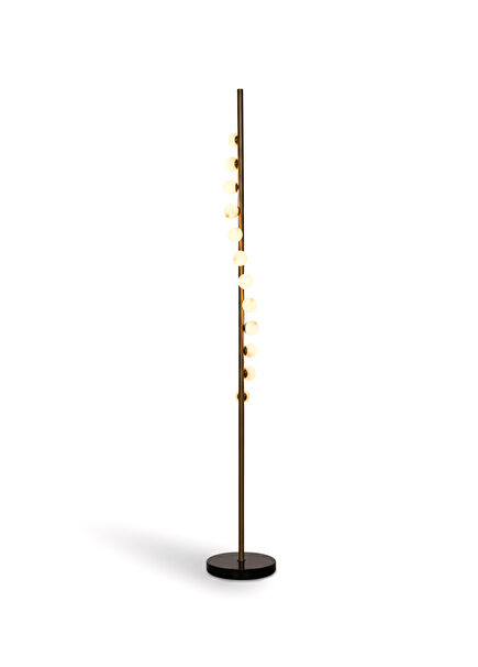 Guinea Marble Bulk Tumbled Metal Floor Lamp