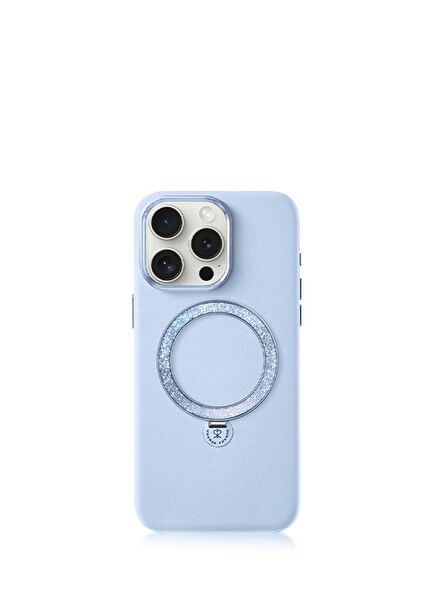 Dancing Circle iPhone 15 Pro Max Magsafe Uyumlu Standlı Telefon Kılıfı 