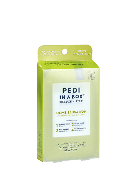 New York Pedi In A Box Deluxe Olive Sensation 4-Step Pedicure Set