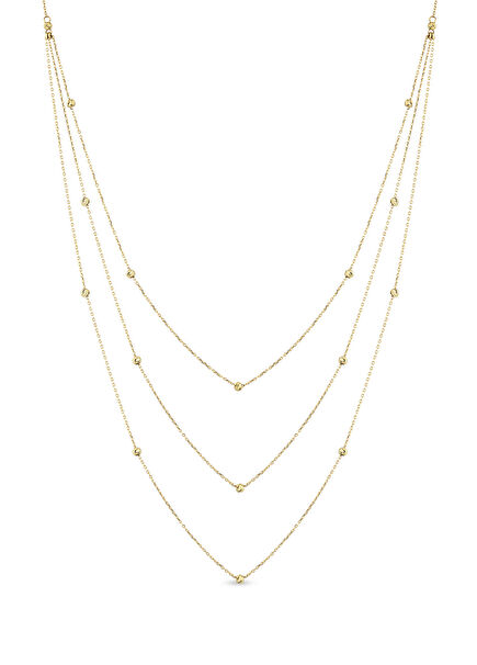 Triple Layer 14 Ayar Altın Kadın Kolye