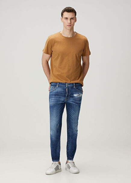 Skater Lacivert Jean Pantolon