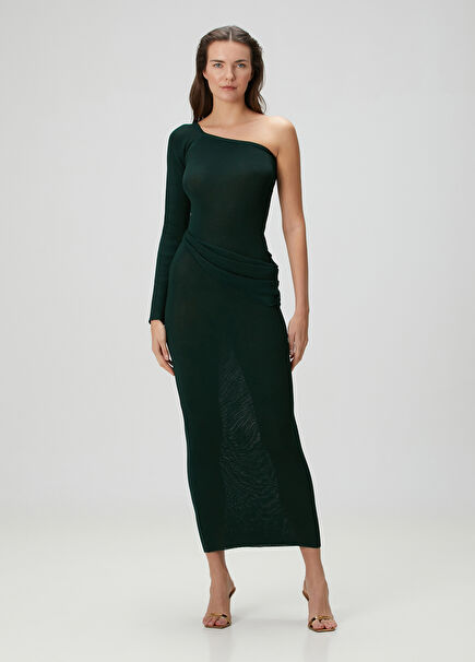 Kairi Dark Green Midi Cocktail Dress