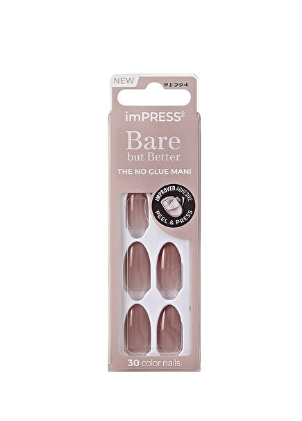 Bare But Better Nude Ombre Self Adhesive Oval Long Fake Nail