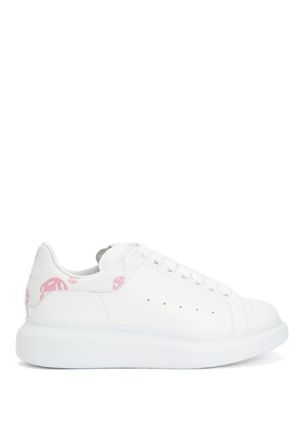Oversized Pembe Beyaz Kadın Deri Sneaker