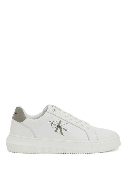 Chunky Cupsole White Men's Leather Sneakers