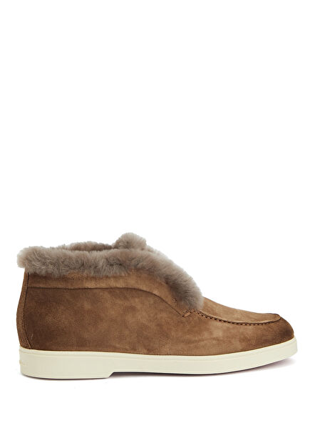 Kahverengi Kadın Süet Loafer