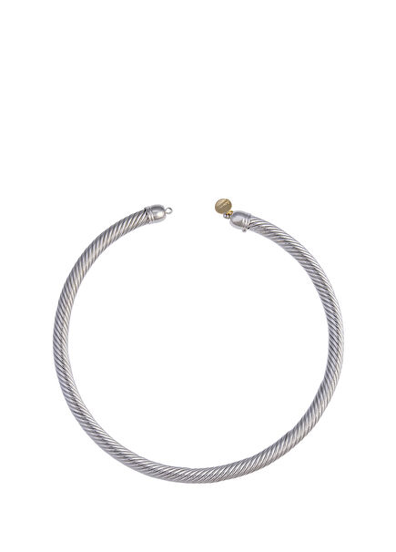 Silver Cable Silver Plated Necklace