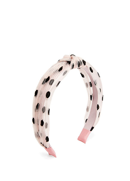Lush Pink Polka Dot Patterned Girls Headband
