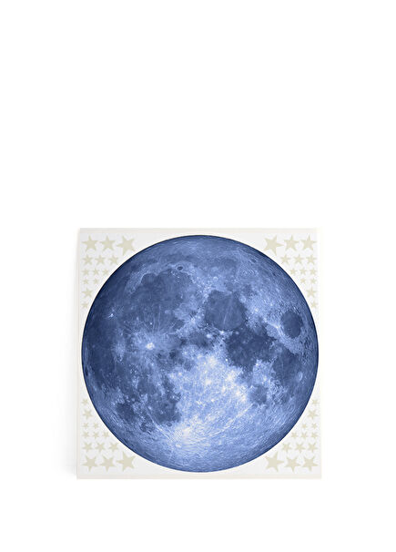 Blue Moon & Stars XL Çocuk Odası Duvar Etiketi