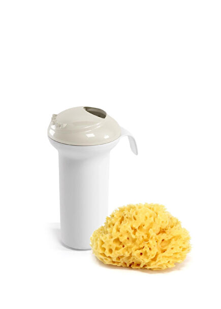 Off White Baby Shower and Natural No:12 Small Bath Sponge Baby Bath Set