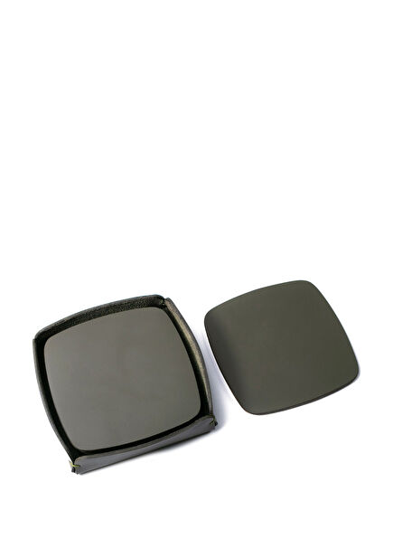 Olive Leather 5-Piece Coaster Set