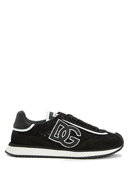 Black Women's Leather Sneakers