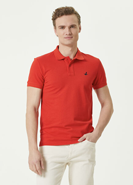 Slim Fit Kırmızı Polo Yaka T-shirt