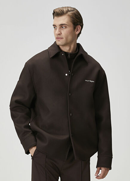 Brown Wool Outer Shirt