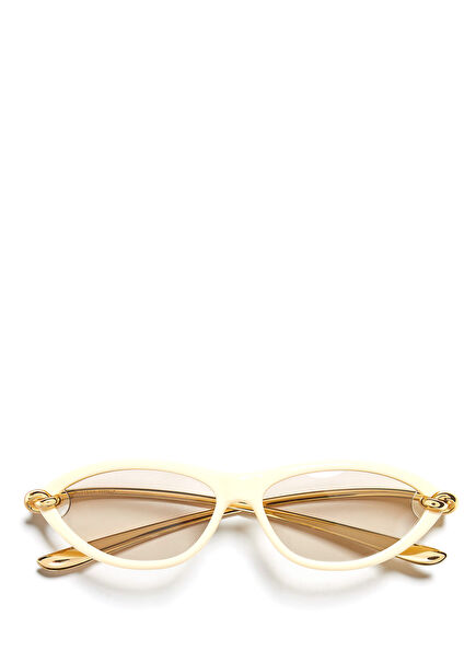 BV1390S Gold Beige Women's Sunglasses